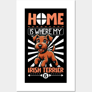 Home is with my Irish Terrier Posters and Art